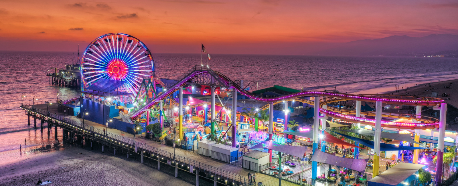 Santa Monica Pier at sunset