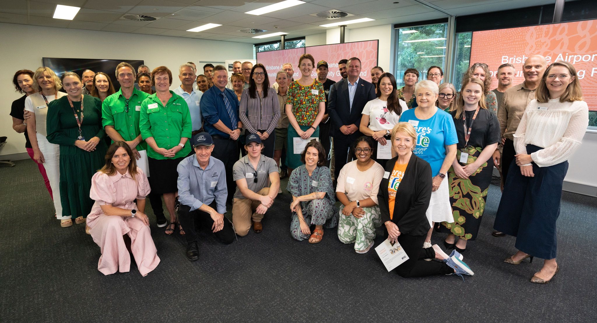 The community giving fund recipients posing for a group photo