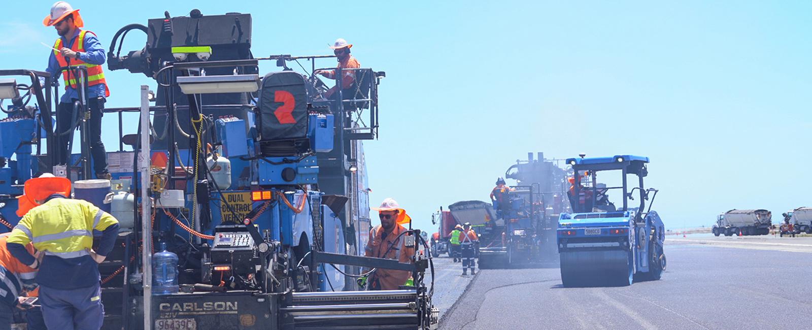 Resurfacing works on Brisbane's New Runway